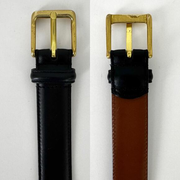 Coach Burnished Cowhide Leather Belt Black Men’s 34" (85 cm) 5950 - Picture 8 of 11